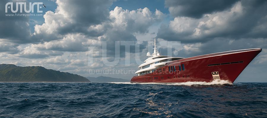 Future Yachts 3D mega yacht visualization reference render